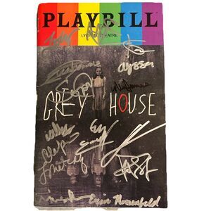 Grey House Cast Signed June 2023 Pride Playbill Laurie Metcalf, Maslany, Sparks